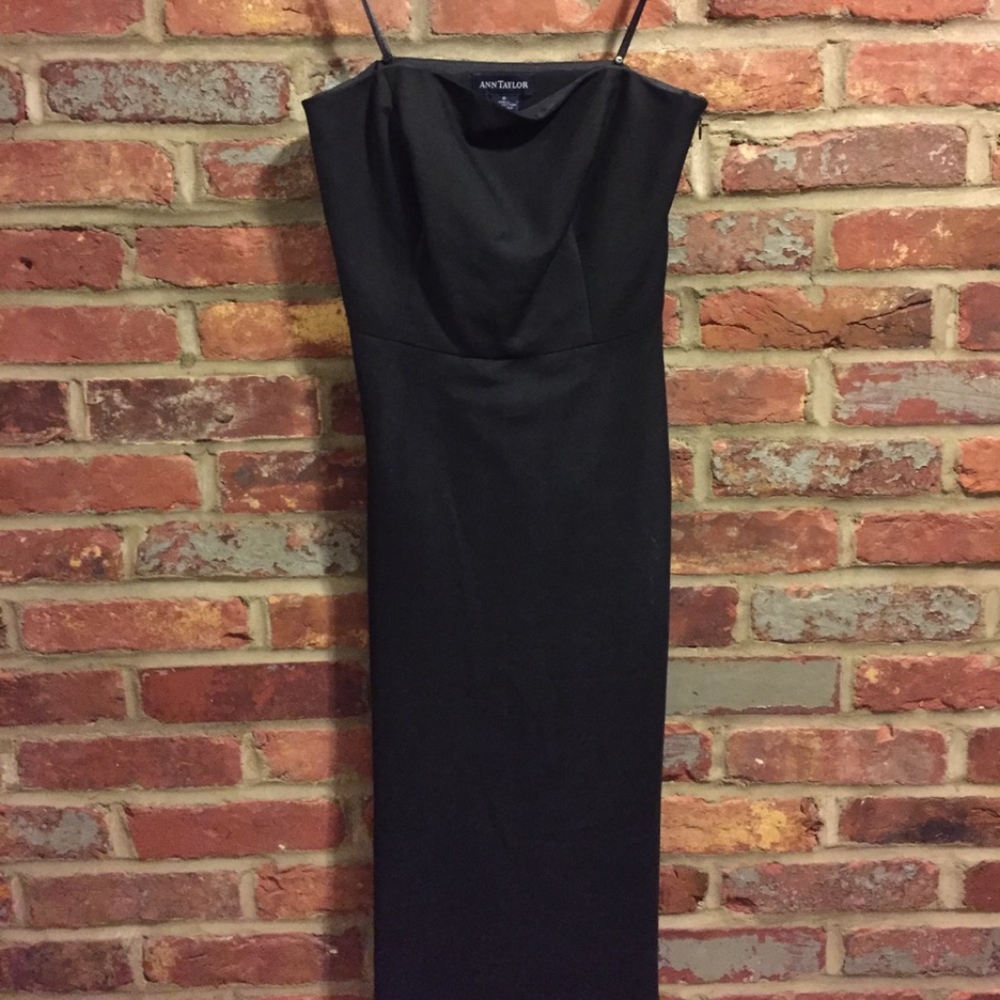Ann Taylor Cotton and Silk Blend strapless LBD